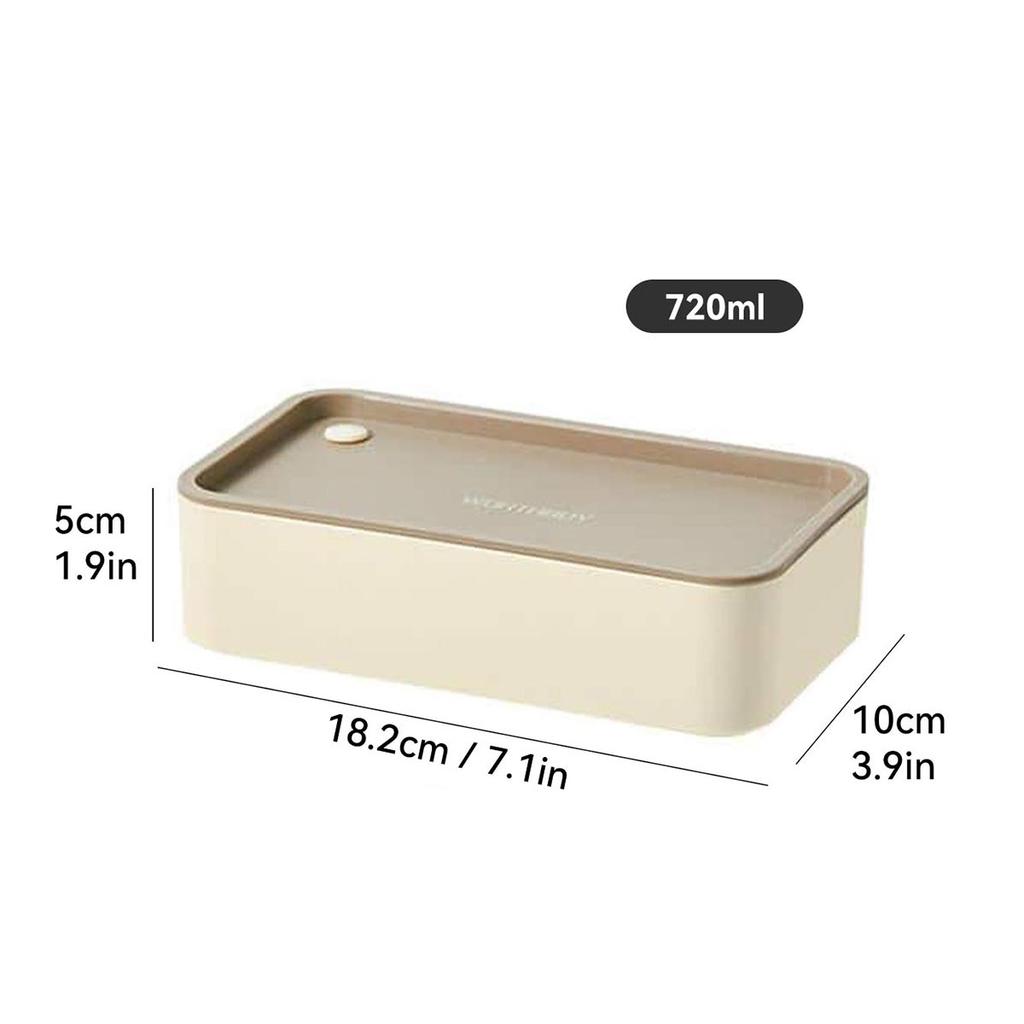 WORTHBUY Microwave Plastic Lunch Box With Detachable Compartments Reusable Portable Leak Proof Food Container For School Picnics