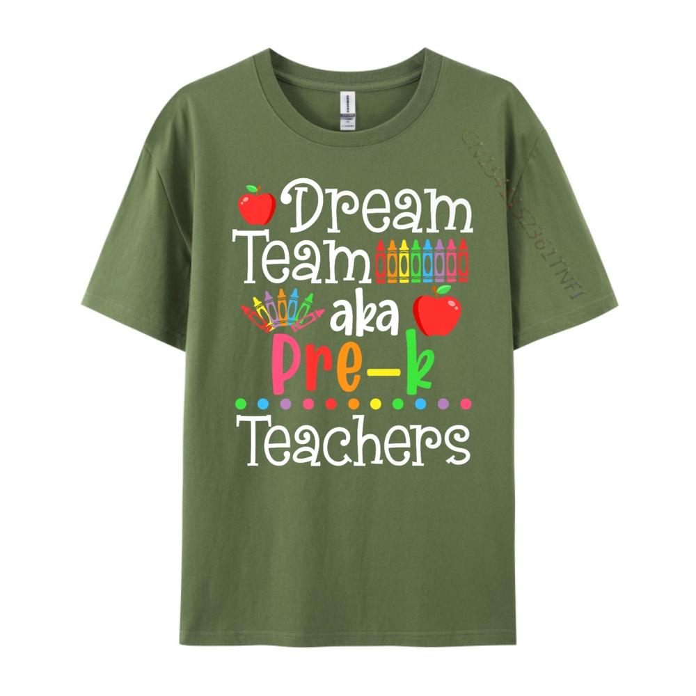 Dream Team Aka Vorschullehrer Shirt Zurück zur Schule Herren Grafik T-Shirts Kurzarm T-Shirt Herren Große Größe Vintage