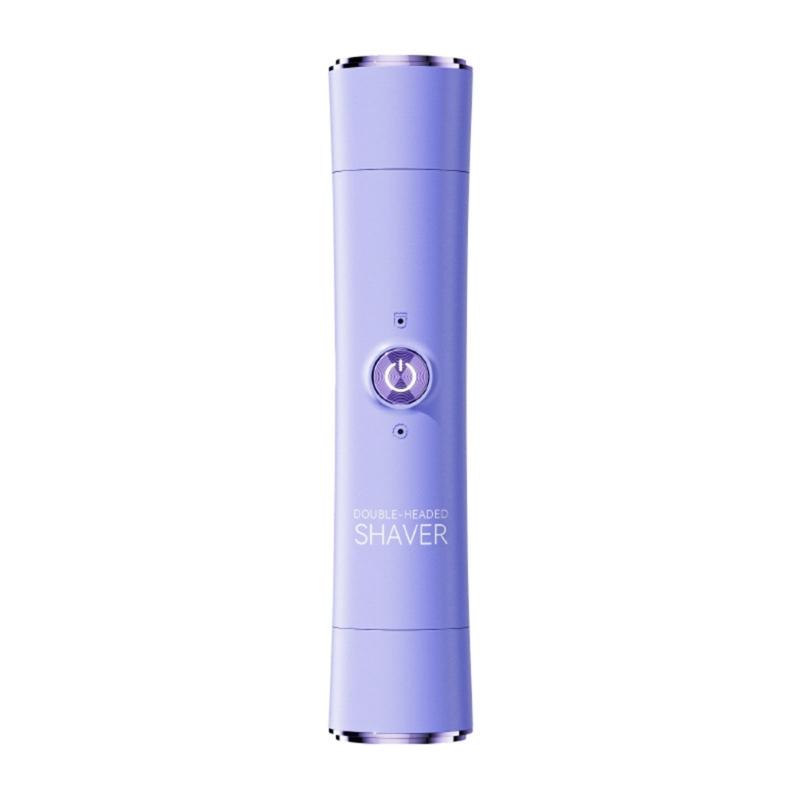 

Electric Hair Remover Double Head Design For Fast Gentle Body Hair Removal Sensitive Skin Friendly фиолетовый