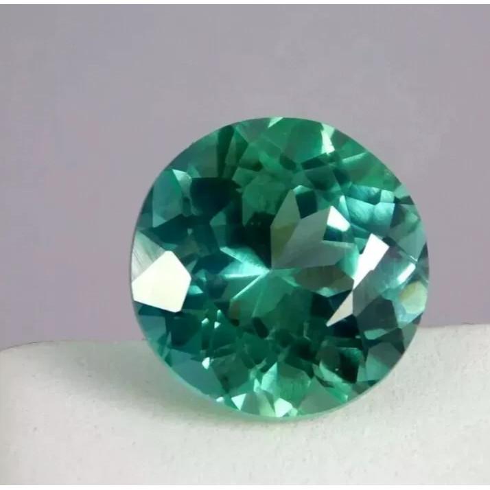 16 Ct Natural Bluish Green Sapphire Round Stunning Certified Loose Gemstone