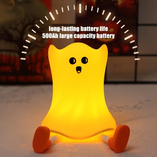 Magician Night Light 3 Brightness Levels Ghost Pumpkin Design Warm
