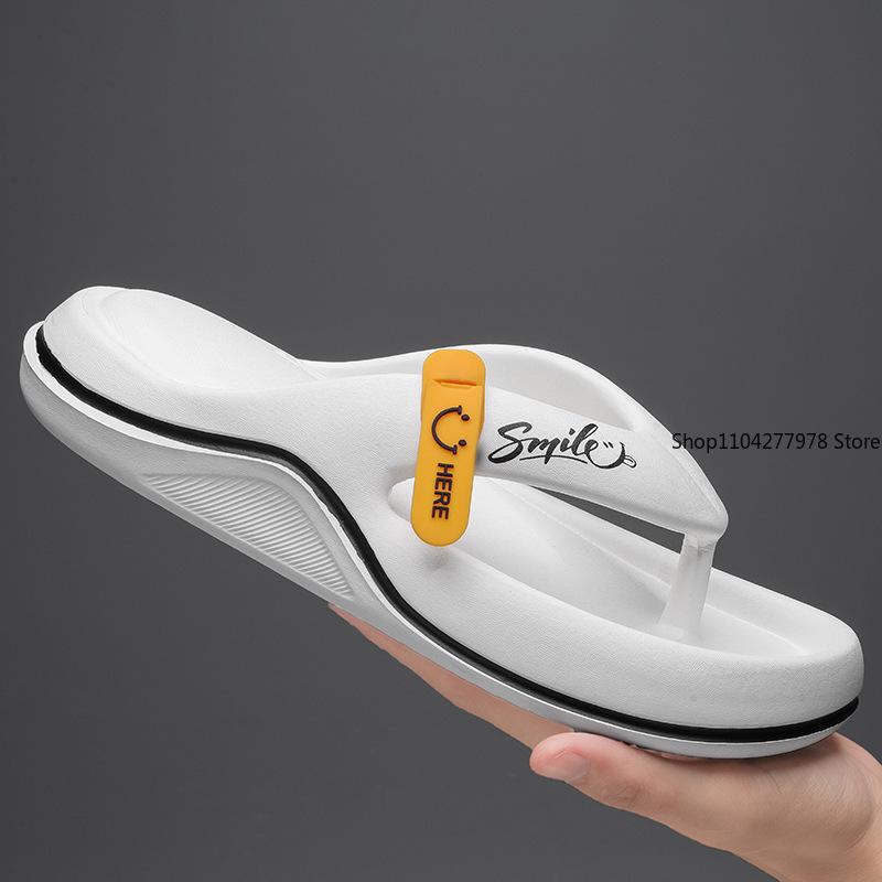 Fashion Men's Platform Flip Flops Summer Soft Sole EVA Slippers for Men Outdoor Casual Beach Shoes Home Non-slip Bathroom Slides Shoes