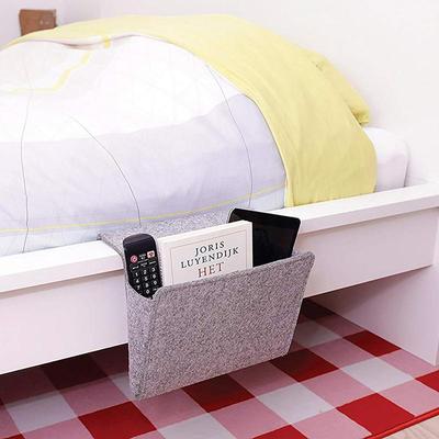 Bolsa Organizadora de Almacenamiento para Mesita de Noche de Fieltro Porta Teléfono, Libro, Revistas Bolsillos Bolsa de Almacenamiento Colgante Caja de Pañuelos para Bebé Bolsa de Bolsillo Lateral para Sofá