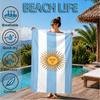 Asciugamano da Spiaggia con Design della Bandiera Argentina, Asciugatura Rapida, Facile da Curare, Adatto Sia per il Fitness che per le Vacanze al Mare, Essenziale per lo Sport