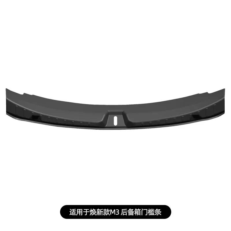 For Tesla Model 3 Highland 2024 2023 Rear Trunk Sill Guard Protector Organizer Anti-scratch Cargo Threshold Protect Strip Trim
