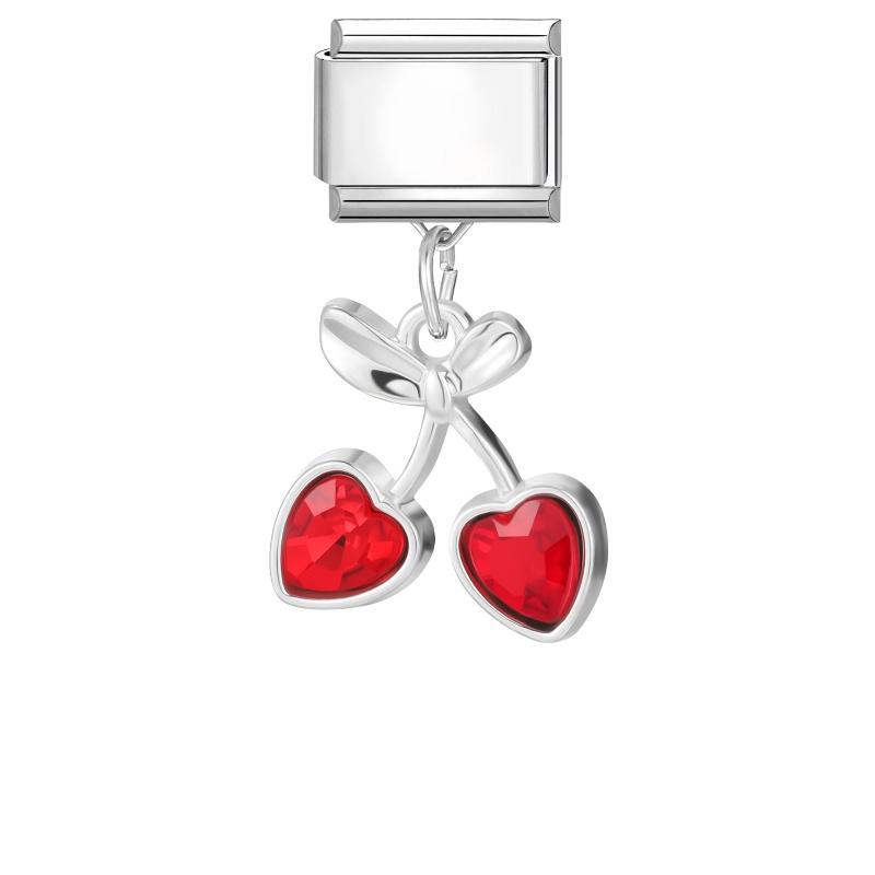 2026 New Creative DIY Dreamy Shiny Sunflower Cat Heart Bow Star Cherry Moon Pendent Charm Fit 9MM Stainless Steel Bracelet Gift