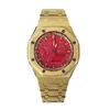Customized Watch Modified Series Waterproof Luminous Countdown Quartz Steel Strap Same Style for Men and Women Red ShuangJinGangXingHong