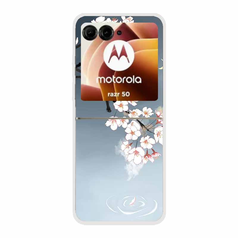For Motorola Razr 50 Ultra Case Plastic Hard Painted Cartoon Transparent Back Cover Case for Motorola Razr 50 5G Hard PC Case 50