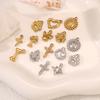 3Pcs Pet Dog Claw/Compass North Star/Sea Wave/Cat's Paw Charms Stainless Small Pendants for Necklace Bracelet DIY Jewelry Making