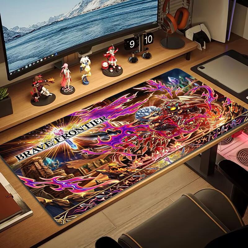 Brave Frontier Color Mouse Pad Large Gaming Table Cushion Non-slip Laptop Tablet Big Mousepad XXL Mat Mini PC Playmat With Lock edge
