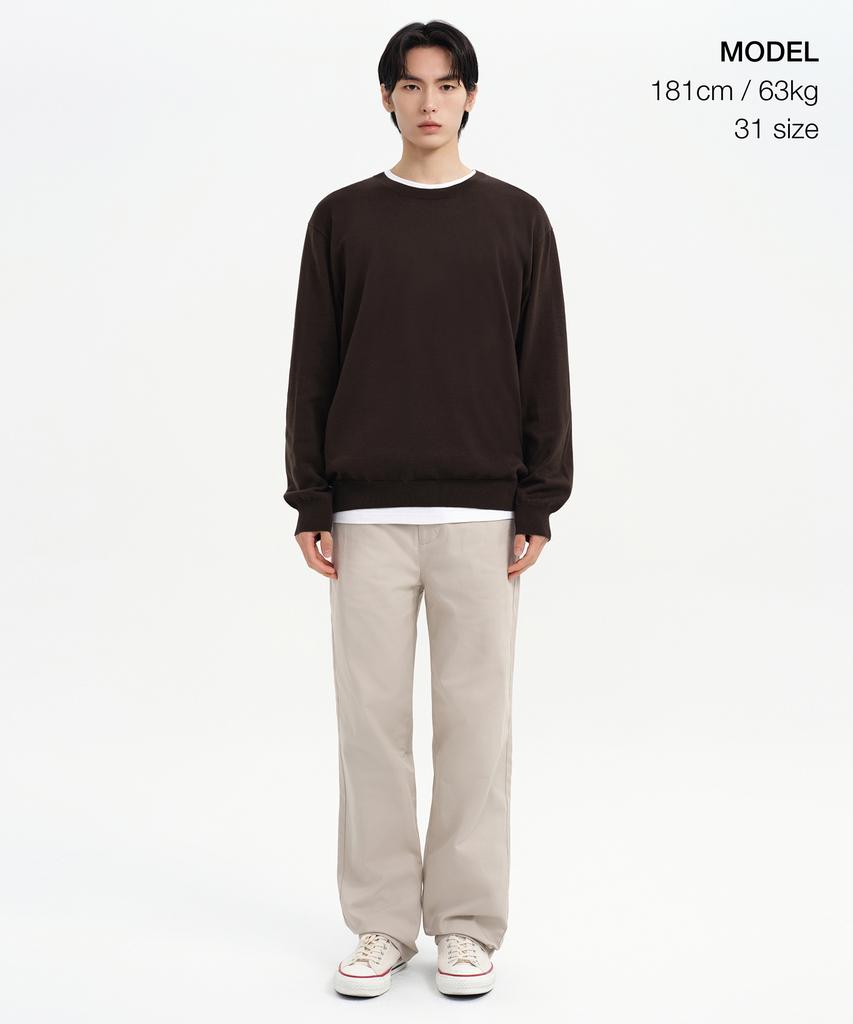 MUSINSA STANDARD Straight Chino Pants [Light Beige]