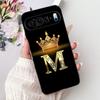 For Google Pixel 9 Pro 9a Pixel9 Fashion New Crown Letter Phone Case For Google Pixel 9 Pixel9a 9Pro Black Silicone Soft Cases