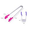 Small Palm Stainless Steel Silicone Sugar Tong Food Clip Clamp Home Kitchen Tool