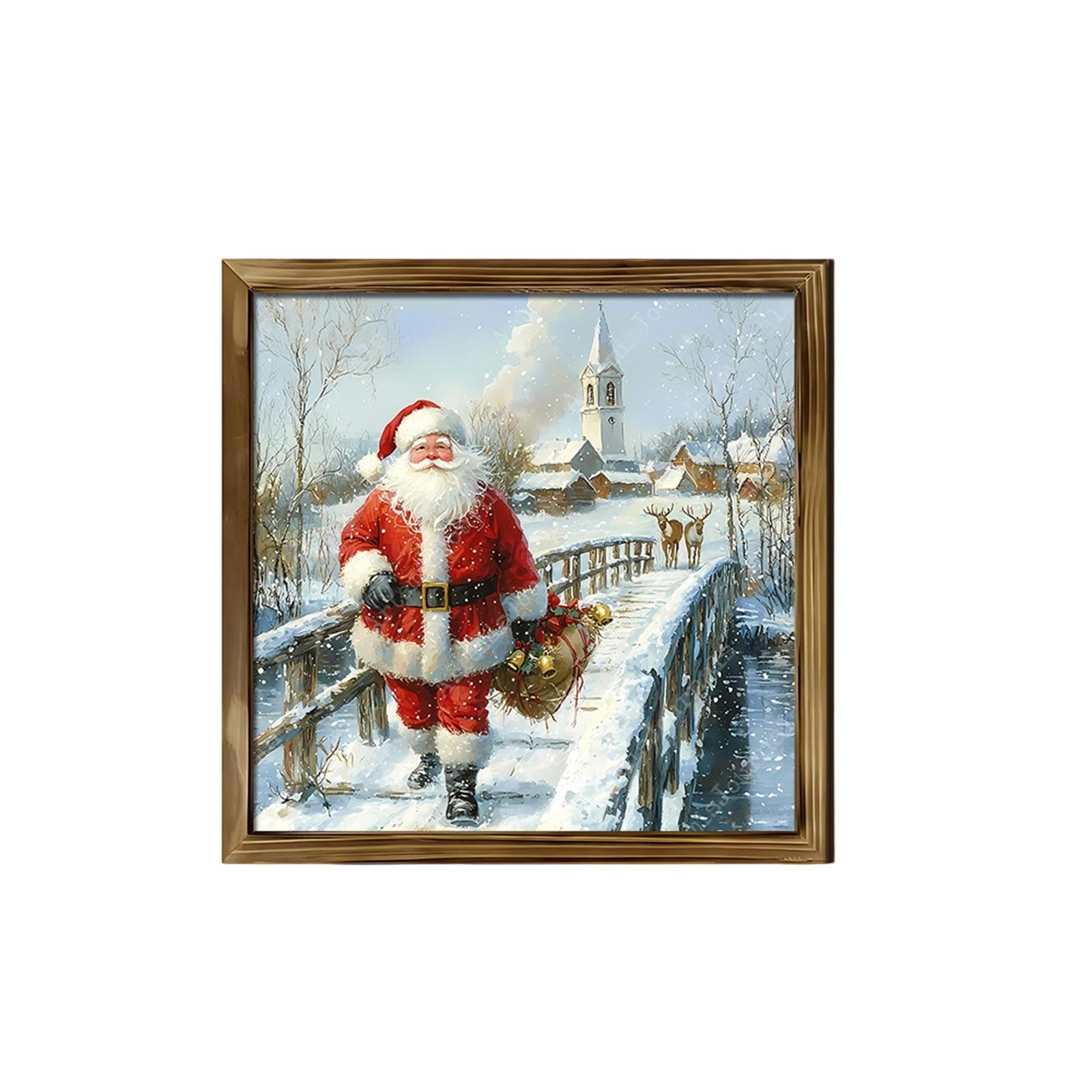 

Christmas Christmas Tree Welcome Sign 2D Flat Wooden Holiday Party Hanging Sign Ornaments One Size