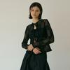 Lucir Zu Cotton Crochet Cardigan (Black)