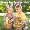 6-24pcs Golden Easter Eggs Plastic Fillable Egg Easter Egg Hunt Game Prizes Home Decoration Supplies Kids Birthday Party Favors