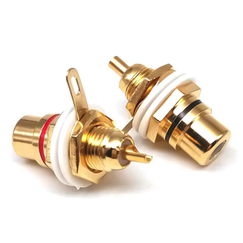 10Pcs RCA Female Socket Connector Chassis Panel Mount Adapter Audio Terminal Plug Speaker Amplifier Jack Connector for DIY Wire