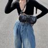 New Retro Spice Girls Underarm Bag Commuter Premium Textured Crossbody Baguette Bag Straps Shoulder Cylinder Bag Fashion