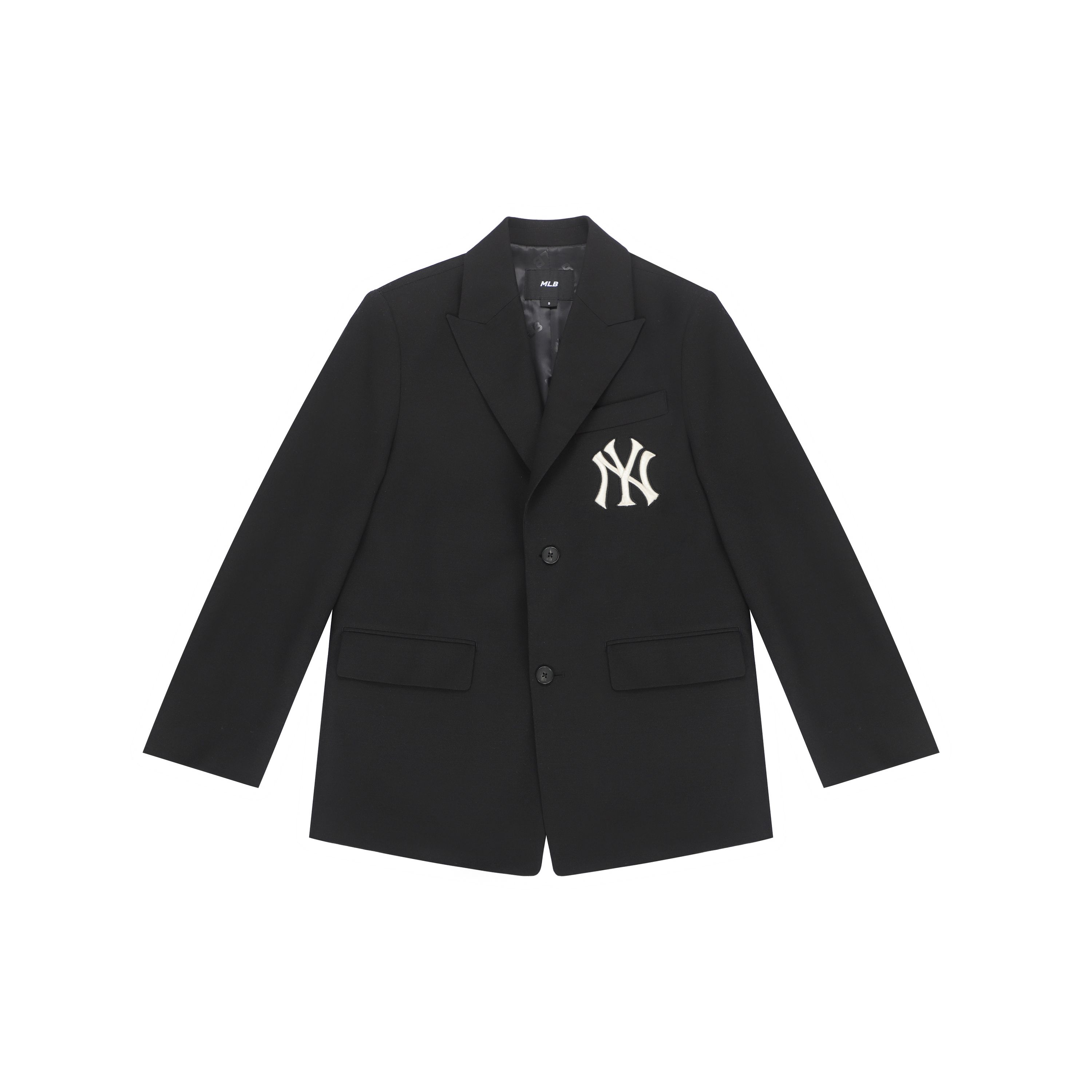 MLB Basic Logo New York Yankees Logo Patroon Polo Casual Pak Unisex Pakken Zwart 3AJKB0121-50BKS S black