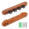 4 Hole Billiard Cue Rack Wood WallAttached Saving Wooden Pool Holder for Game Room, Bar