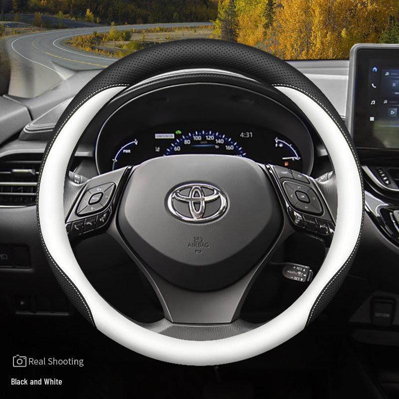 Toyota CHR Stuurwielhoes - Yizhe Ultra-Dun Echt Leer, Gebruik in Vier Seizoenen, Interieur Modificatie Accessoire