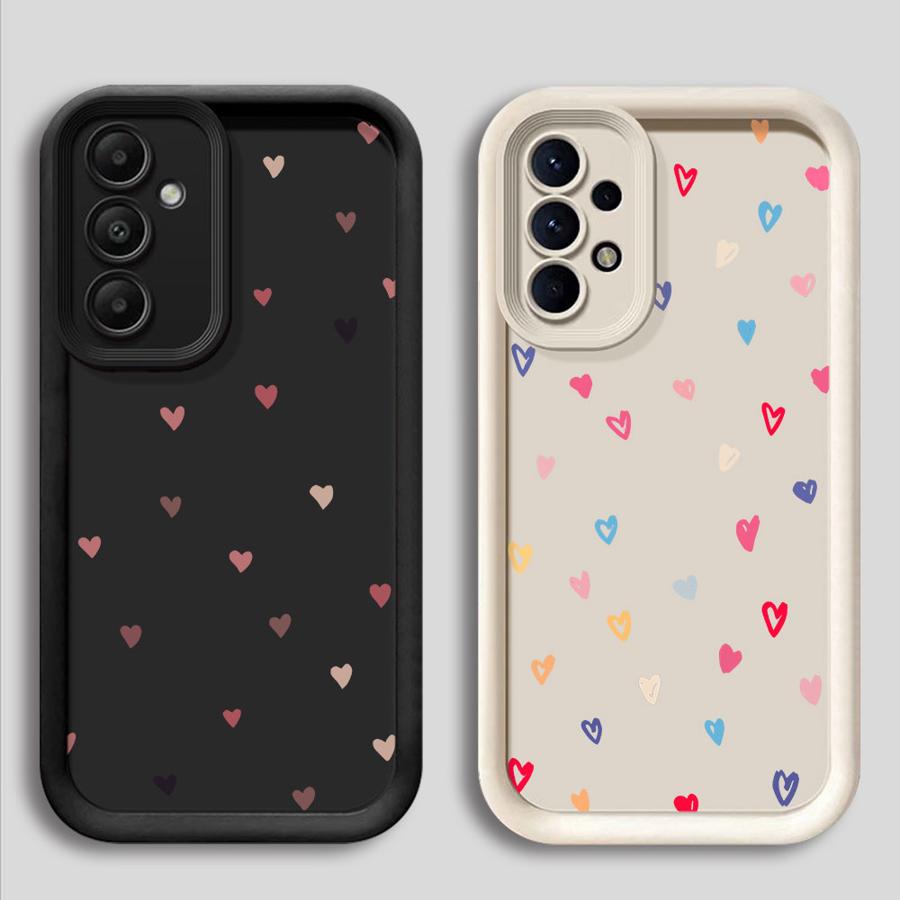 Soft Shell Case for Samsung Galaxy A26 A22 A33 A24 A13 A56 A36 A32 A14 A23 A12 A34 A16 Colorful Hearts