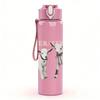1PC Two White Goat Simple Minimalist Art Print 750ml Portable Sports Water Bottle Leakproof Gym Outdoor Travel Drink Cup