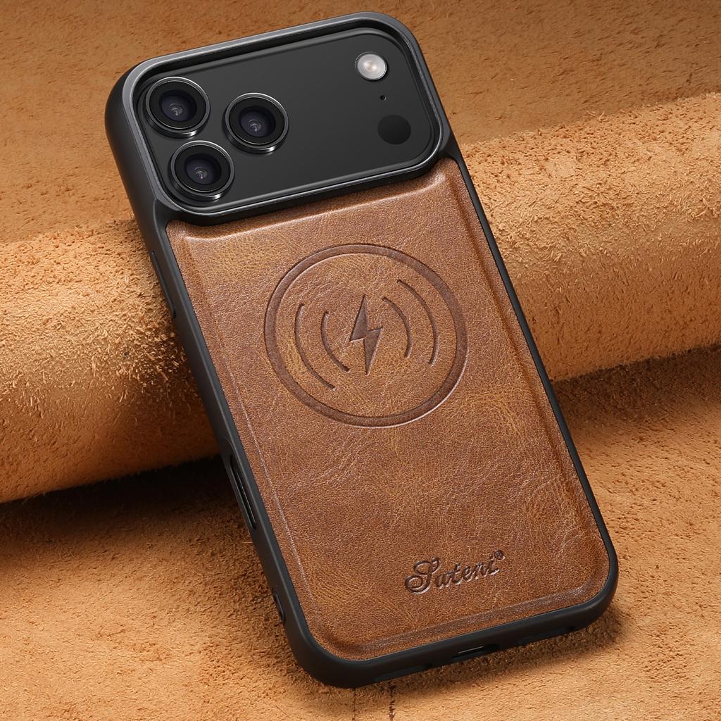 Luxury Faux Leather Oil Wax Phone Case for IPhone 17 Pro Max 16 Plus 15 14 13 12