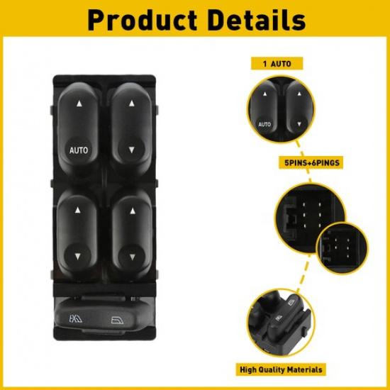 Driver Side Master Window Power Switch Left For 02-07 Ford F250 F350 F450 4 Door