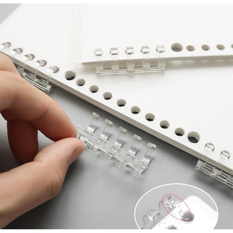 5-Ring Binding Clip 0.63" Diameter 5-ring Binding Coils Binding Comb Clip Closure Open for All Loose-leaf Notebooks