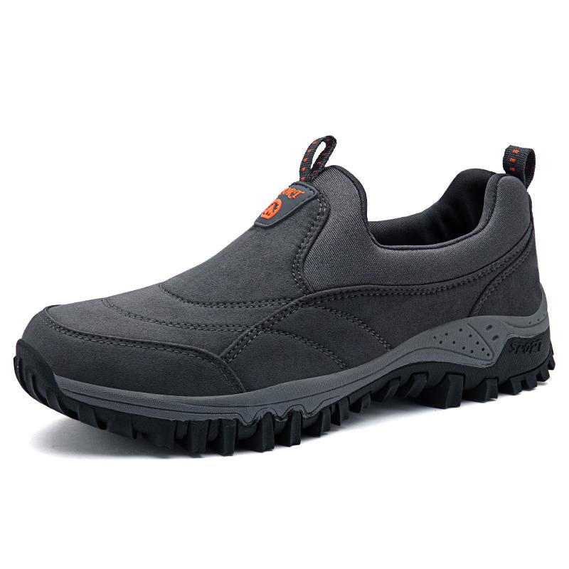 Large Size Men's Outdoor Shoes Suede Leather Shoes Men Hiking Trekking Shoes