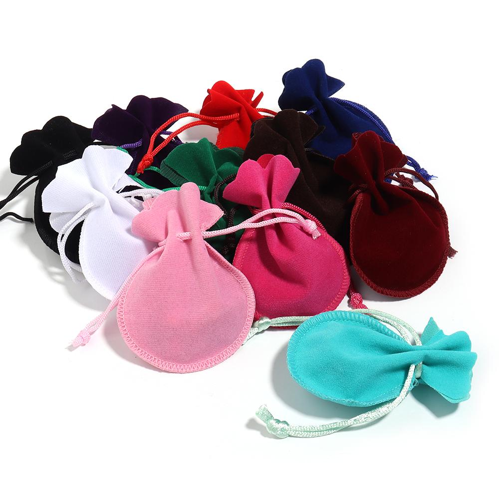 10pcs/lot Velvet Drawstring Gifts Bags Gourd-Shaped Jewelry Storage Pouches Wedding Jewelry Gift Display Packaging Pouches