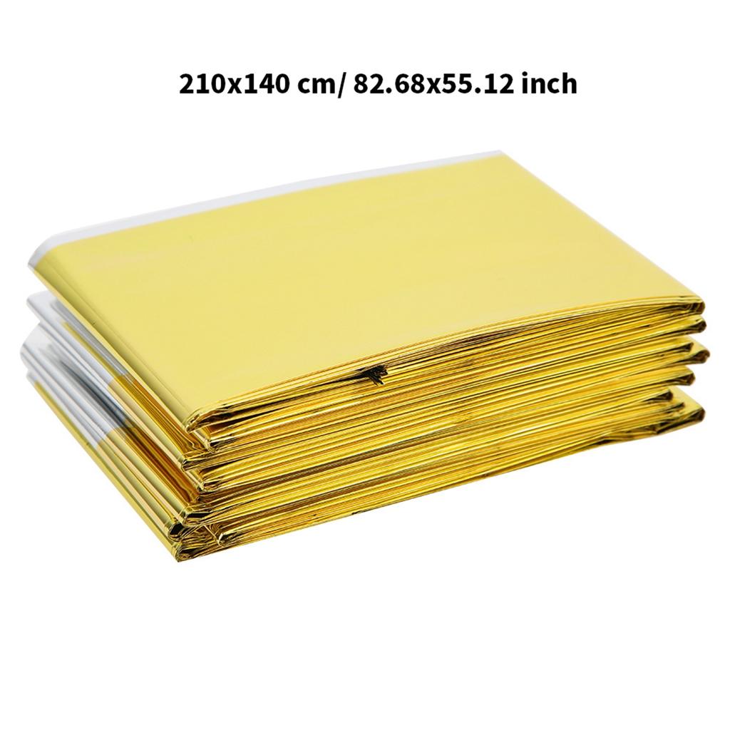 5PCS Outdoor Waterproof Emergency Survival Heat Reserve Reflective Blanket Camping Hiking