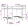 VidaXL Triple Bunk Bed White 140x200/70x140 Cm Solid Pine Wood, Trio Bunk Bed Frame, Bedroom Furniture, 3308578