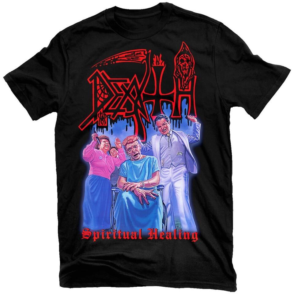Vintage Death Band Spiritual Healing Cotton Black All Size Unisex Shirt Unisex T-Shirt S