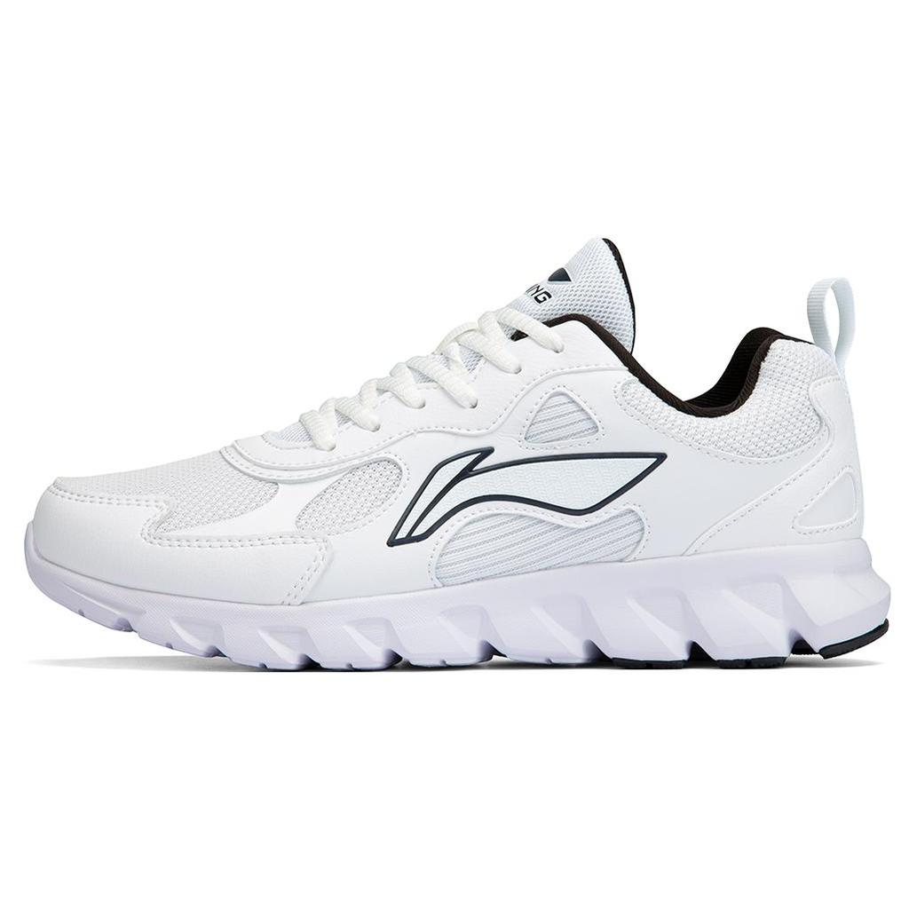 New LiNing Abrasion Resistant Breathable Low Top Casual Running Shoes Men's White Black ARSR059-5