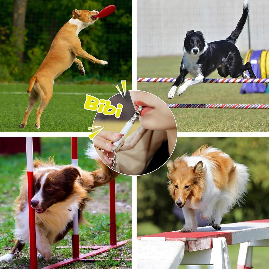 1 Pack Adjustable Ultrasonic Silent Dog Whistle Stop Neighbor Dog Barking Dog Recall Training Free Black White Lanyard Included
