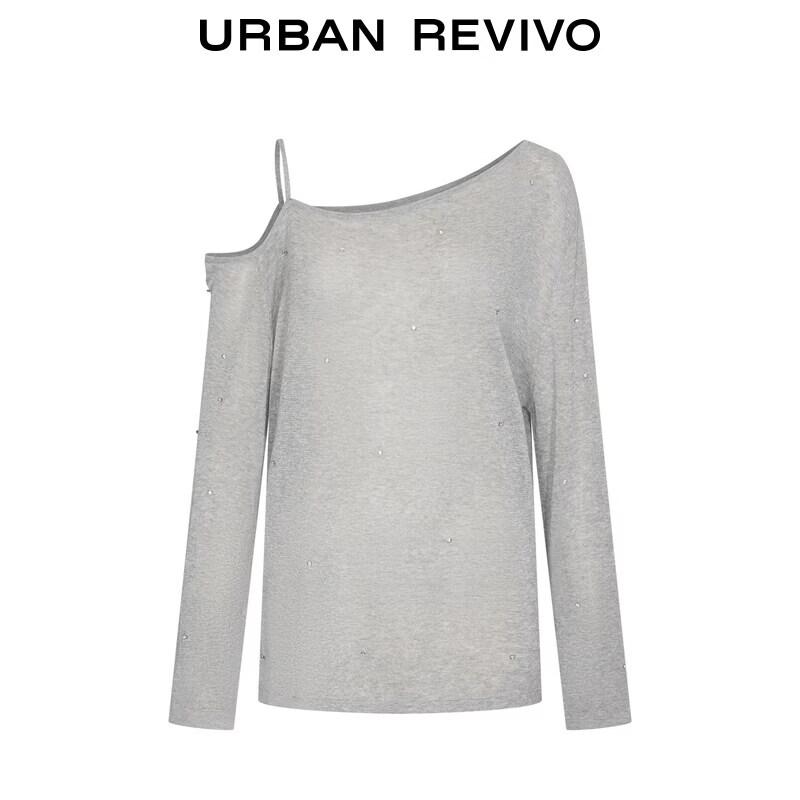 UR Women's Off-Shoulder Rhinestone Knit Top