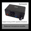 High-Gain Microphone Preamp with 48V Phantom Power, 27dB XLR Output, and 6.5mm Single-Ended Input with 22dB Gain, for Dynamic and Condenser