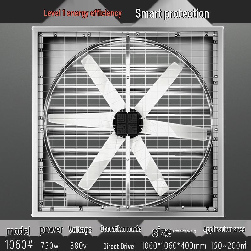 Industrial Variable Frequency Exhaust Fan for Farm & Greenhouse Ventilation Cooling