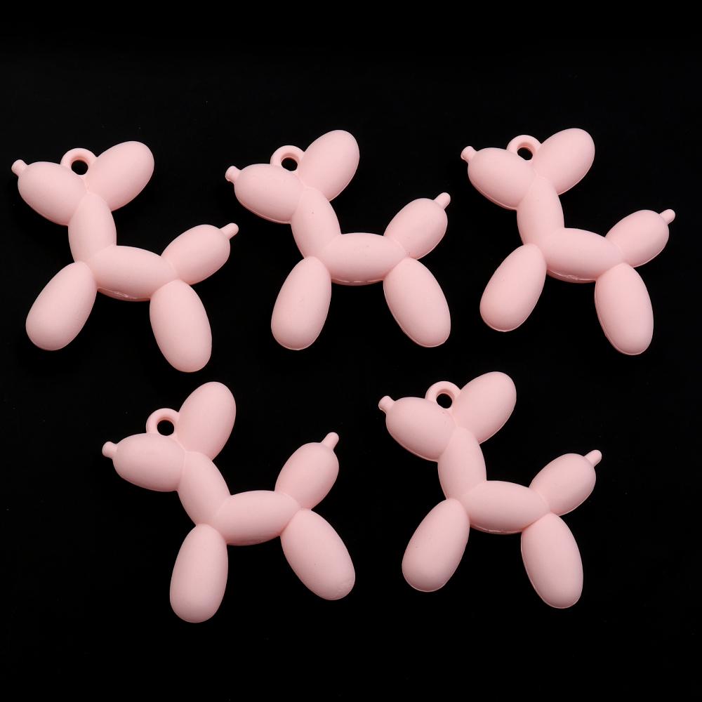 5pcs/lot Colorful Cute Acrylic Cartoon Balloon Dog Pendants For Jewelry Making DIY Bracelet Necklace Keychains Accessories