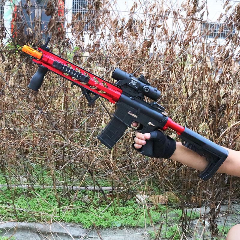 M4 Elektrische Gelkugel-Blaster Spielzeuge, Manuell/Automatisch Umweltfreundlicher Splatterball-Blaster, Geeignet für Outdoor-Schießspiele