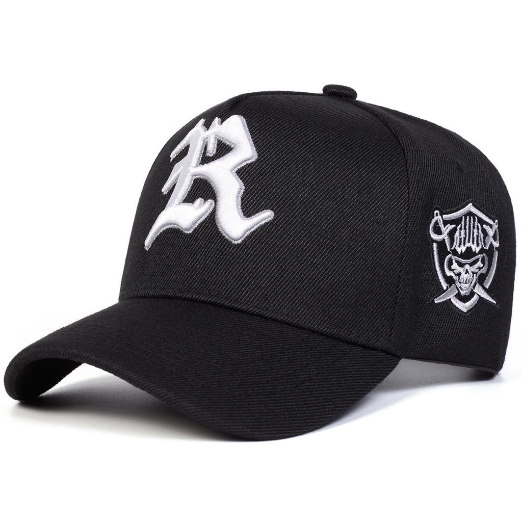 Unisex R Letter Embroidery Baseball Caps Spring Autumn Outdoor Adjustable Casual Hats Sunscreen Hat Sports Cap