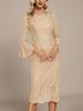 2026 Plus Size Women's Slimming Embroidered Evening Gown
