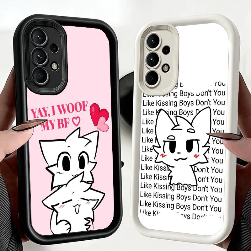 Phone Case for Samsung Galaxy A17 A16 A15 A14 A13 Cute B-Boykisser Catoon A56 A36 A26 A55 A35 A25 A54 A34 A24 A53 A33 A23 A07 A0