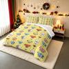 Cute Cartoon Animal Characters Pattern Bedding Set – Bedding Set (1 Duvet Cover, 2 Pillowcases, Duvet Not Included)