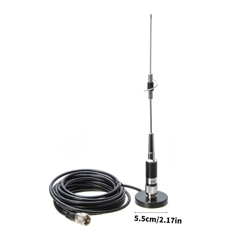 Double Band CR-77 Antennas with PL259 Connector & Small Magnetic Base Mini Magnetic Mount for Professional Communication