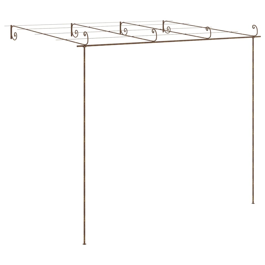 Garden Pergola Antique Brown 4 x 3 x 2.5 m Iron