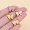 5Piece/Pack  13.5*14mm 304 Stainless Steel Butterfly Shape Charms Pendants for DIY Bracelet Necklace Jewelry Making Accessories
