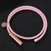 Pink Leather Bracelets For Women Fashion Charms Wrap Bracelets Fashion Costume Jewellery